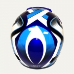 Blue / White Motocross Helmet Model: KY112