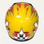 Yellow /  Red Full-Face Motorcycle Helmet Model: KY106 Style #85