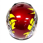 Red (Playing Cards) Full-Face Motorcycle Helmet Model: KY111 Style #175