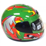 Green / Red Full-Face Motorcycle Helmet Model: KY106 Style #35
