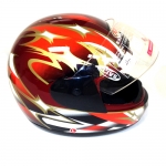 Maroon / Red Full-Face Motorcycle Helmet Model: KY106 Style #60