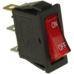 Red On/Off Rocker Switch with Indicator Light